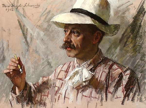 Portrait Of Dr Salomon Benjamin Druif Oil Painting by Therese Schwartze