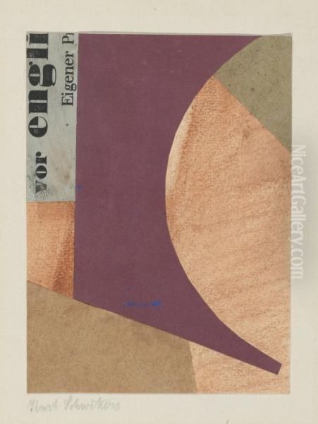 Ohne Titel (vor Engli Eigener P) Oil Painting by Kurt Schwitters