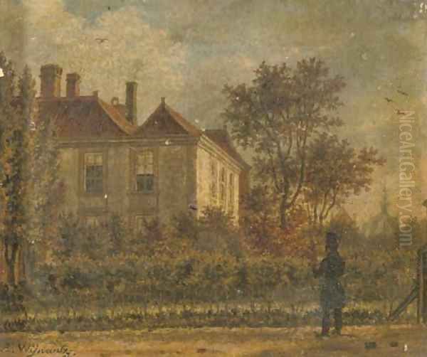 Admiring the estate Oil Painting by Augustus Wijnantz