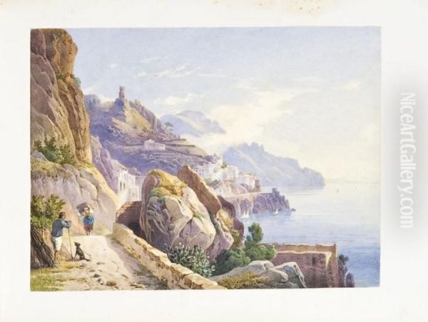 Amalfi Oil Painting by Raimpondo Scoppa