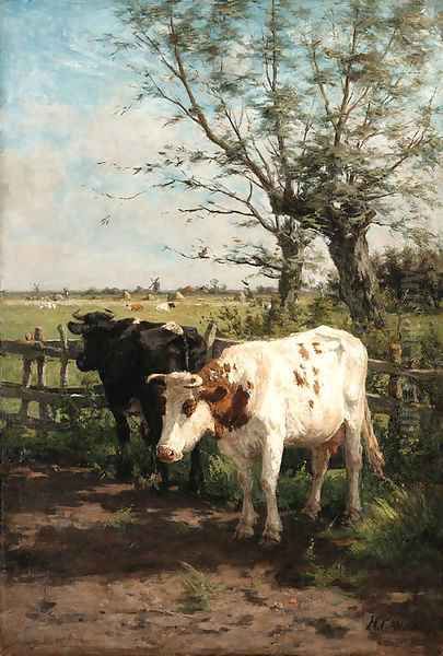 Out to pasture Oil Painting by Hermanus Gerhardus Wolbers