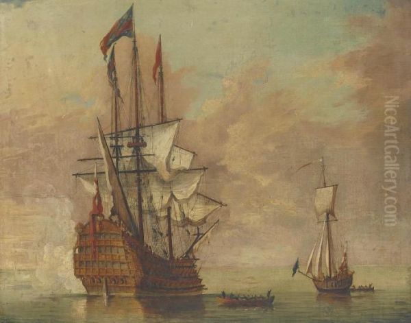 The Flagship 
Royal Sovereign Oil Painting by Samuel Scott