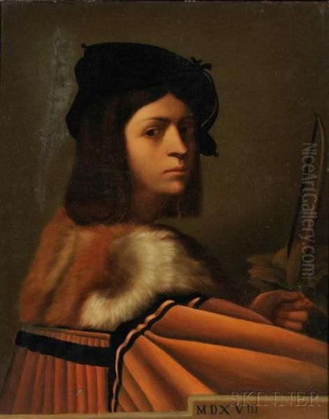 Copy Of A Portrait Of A Musician Oil Painting by Sebastiano Del Piombo