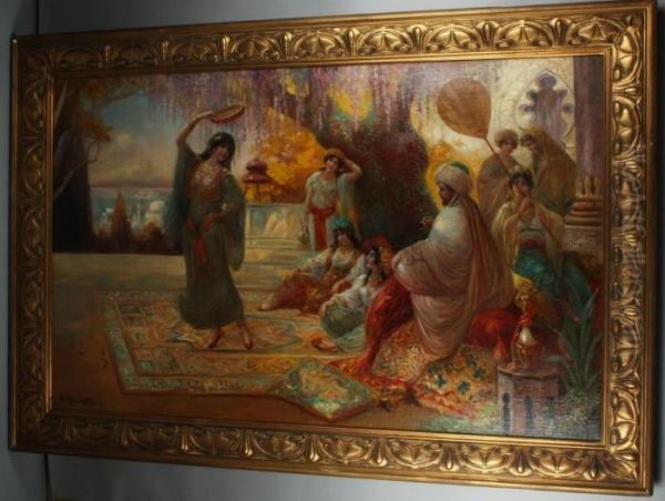 Orientalische Haremsszene Oil Painting by Stephan Sedlacek