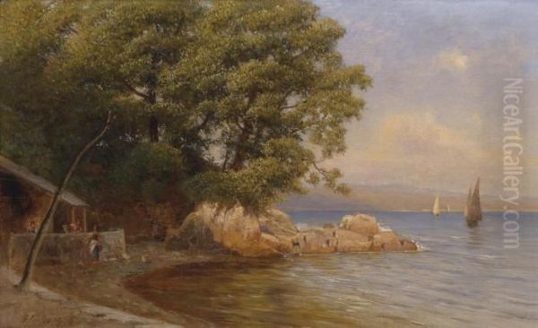 An Der Kuste Oil Painting by Gottfried Seelos