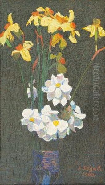 Daffodils Oil Painting by Arthur Segal