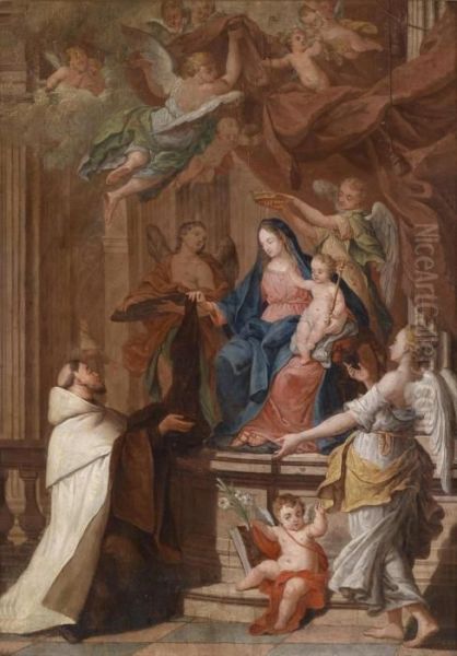 The Virgin Mary Giving The Scapular To St. Simon Stock Oil Painting by Gerard Seghers