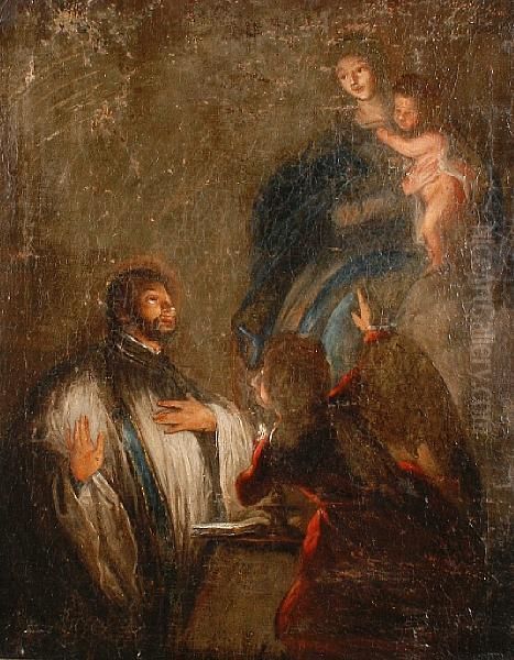 The Madonna Appearing To Saint Francisxavier Oil Painting by Gerard Seghers