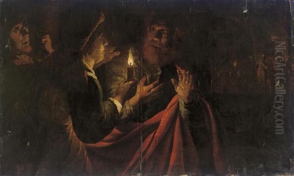 The Denial Of Saint Peter Oil Painting by Gerard Seghers