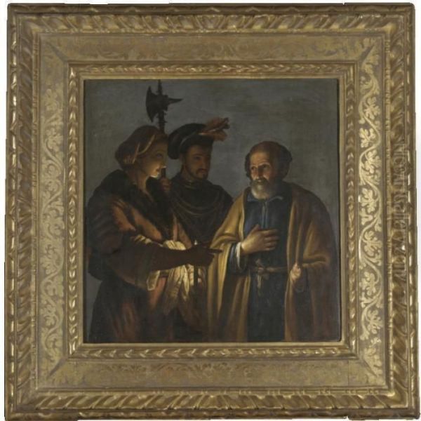 The Denial Of Saint Peter Oil Painting by Gerard Seghers