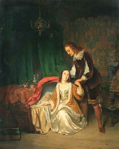 Domestic bliss Oil Painting by Petrus Theodorus Van Wijngaerdt