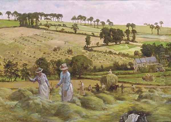 Harvesting Oil Painting by William Morison Wyllie