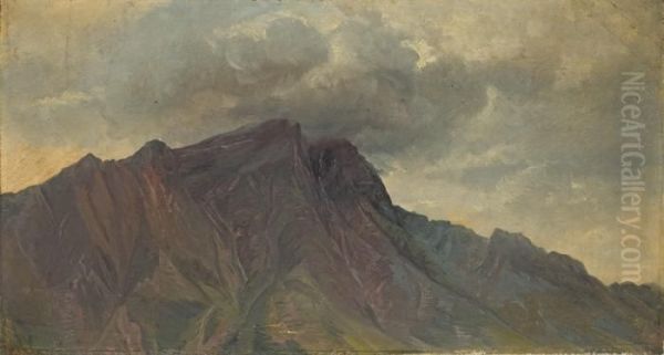 Piz Bernina Oil Painting by Carl Friedrich Seiffert