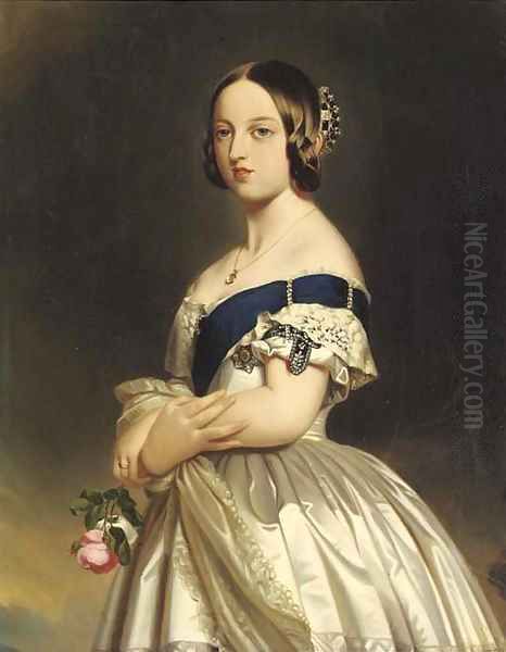 Queen Victoria Oil Painting by Franz Xaver Winterhalter