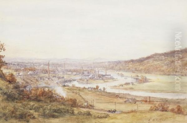 View Of Perth Oil Painting by Charles A. Sellar