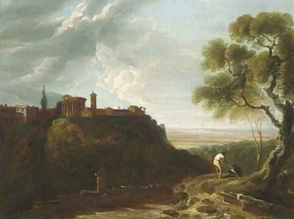 Tivoli, the Temple of the Sibyl and the campagna Oil Painting by Richard Wilson