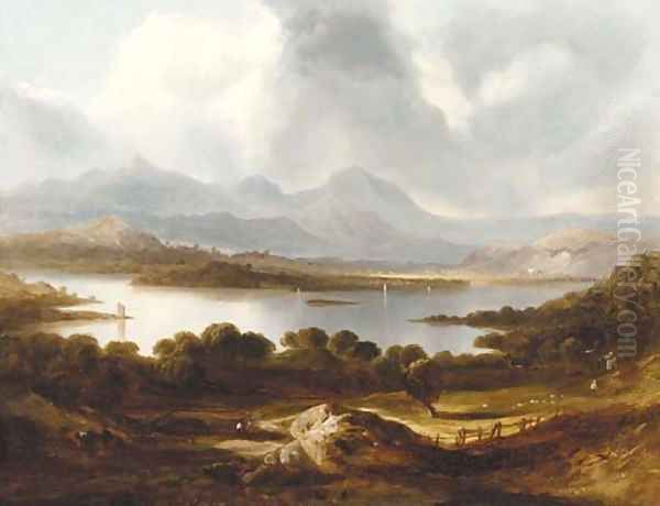 Lake Windermere, Westmorland Oil Painting by Richard Wilson