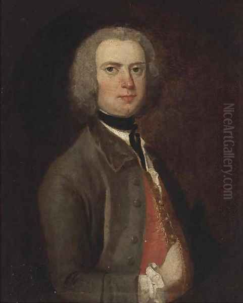 Portrait of a gentleman Oil Painting by Richard Wilson