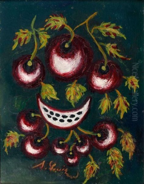 Nature Morte Aux Cerises Oil Painting by Seraphine De Senlis