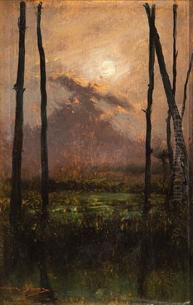 Amaneciendo Oil Painting by Enrique Serra y Auque