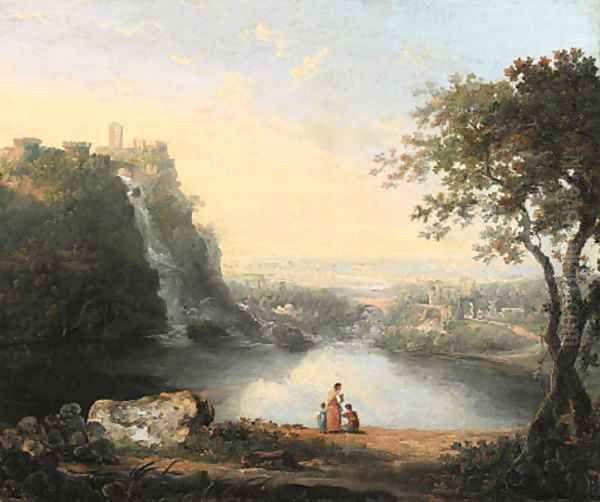 A Landscape with the Falls of Tivoli Oil Painting by Richard Wilson