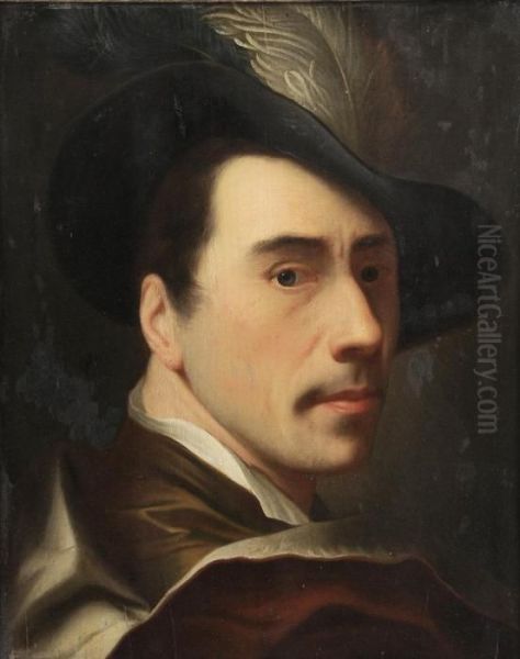 Portrait Of The Artist Oil Painting by Christian Seybold