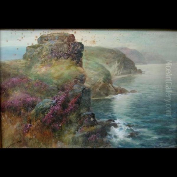 Castle Rock, Lynton Oil Painting by John Shapland