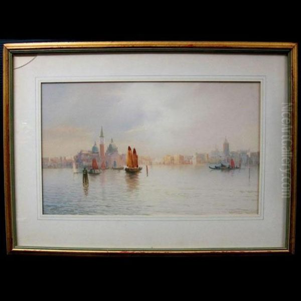 Harbour View Oil Painting by John Shapland