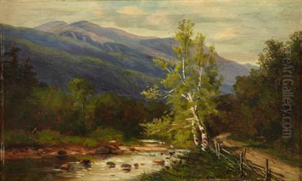 M.t. Washington From Glen Road, Jackson, New Hampshire Oil Painting by Frank Henry Shapleigh