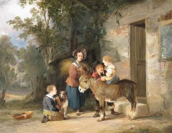 The Donkey Ride Oil Painting by William Joseph Shayer