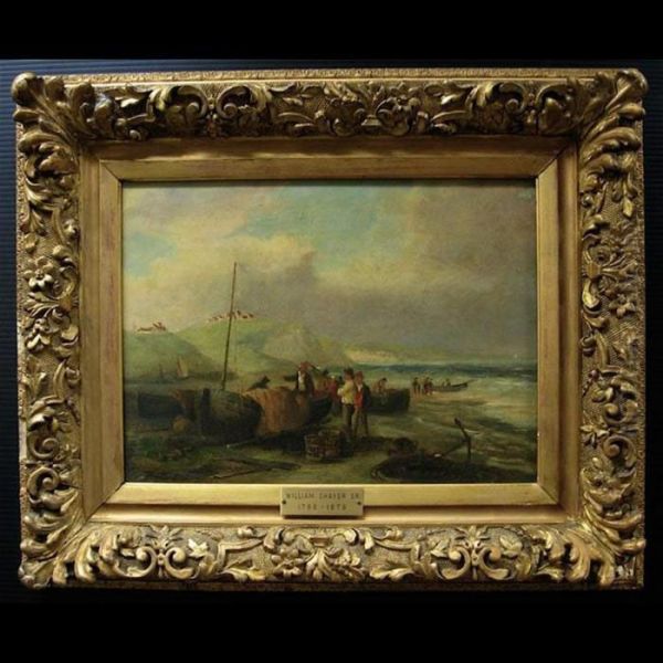 Guernsey Fisherman Oil Painting by Snr William Shayer