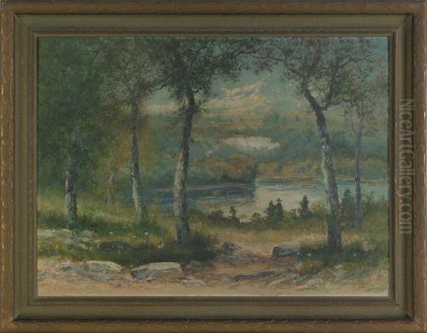 Wooded Landscape Oil Painting by Christopher H. Shearer