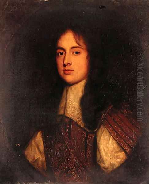 Portrait of Sir John Bowyer Oil Painting by John Michael Wright