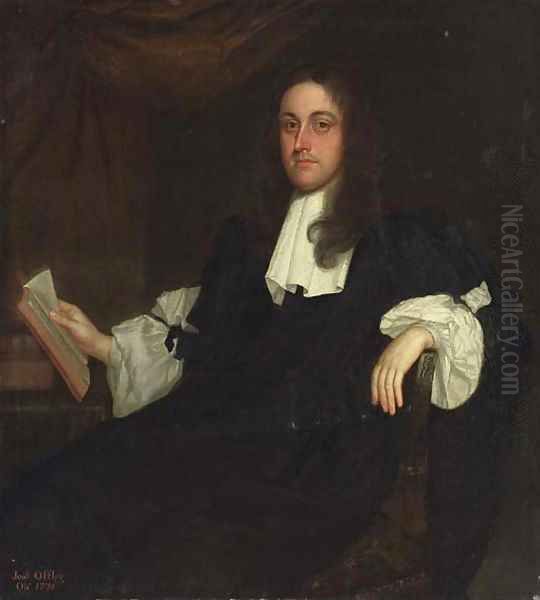 Portrait of Joseph Offley (d. 1721) Oil Painting by John Michael Wright