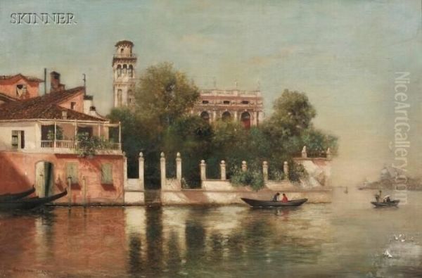 View Of Venice Oil Painting by Warren W. Sheppard