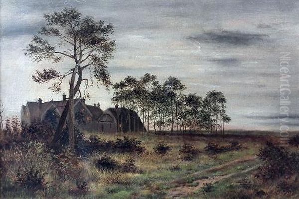 A Kentish Homestead Oil Painting by Daniel Sherrin