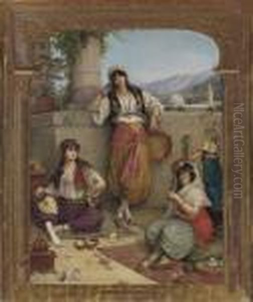 Les Jojaux D'un Harem Oil Painting by Eugene Siberdt