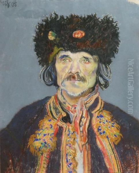 Stary Hucul Oil Painting by Kazimierz Sichulski