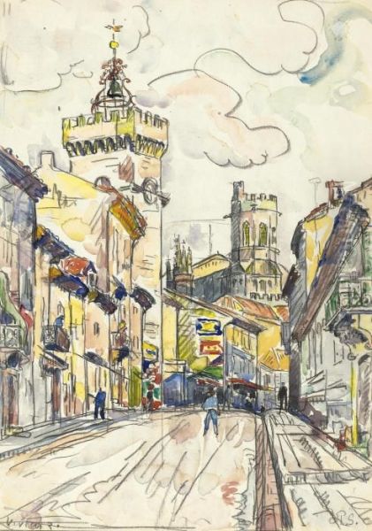 Viviers Oil Painting by Paul Signac