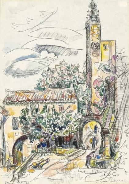 Vaison Oil Painting by Paul Signac