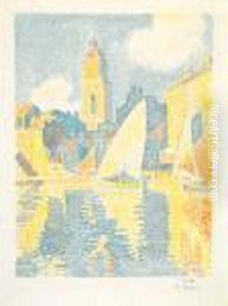 Saint-tropez: Le Port Oil Painting by Paul Signac