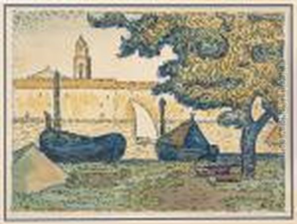 Saint-tropez Ii Oil Painting by Paul Signac