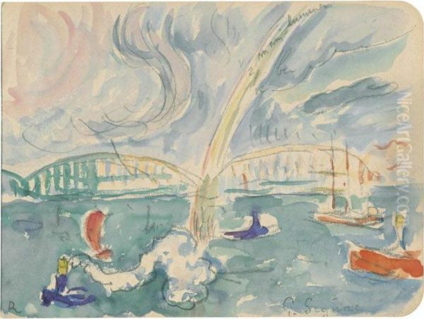 Rotterdam (arc-en-ciel) Oil Painting by Paul Signac