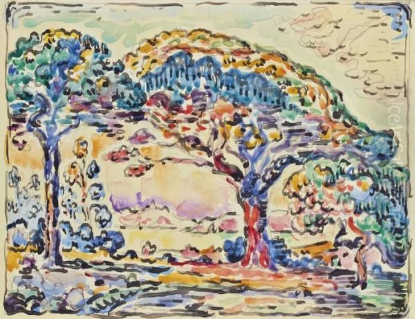 Saint-tropez, La Baie Oil Painting by Paul Signac