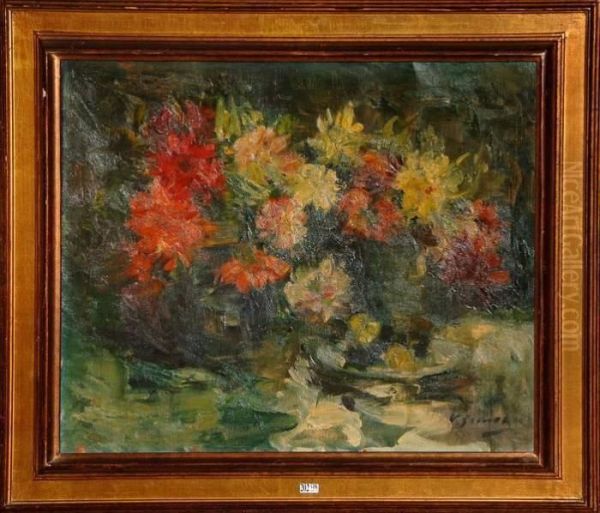 Nature Morte Aux Fleurs Oil Painting by Victor Simonin