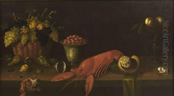 Nature Morte Au Homard Oil Painting by Pseudo Simons