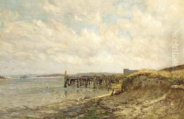 Goat Horn Point, looking towards Poole Oil Painting by Frederick William Newton Whitehead