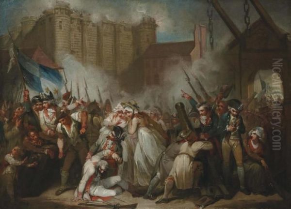 La Prise De La Bastille Oil Painting by Henry Singleton