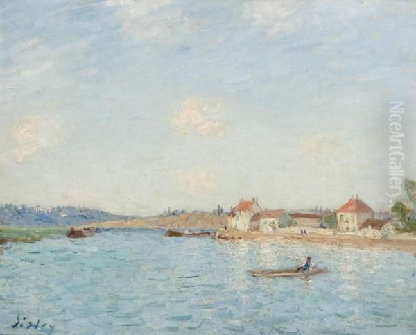 Saint-mammes Oil Painting by Alfred Sisley