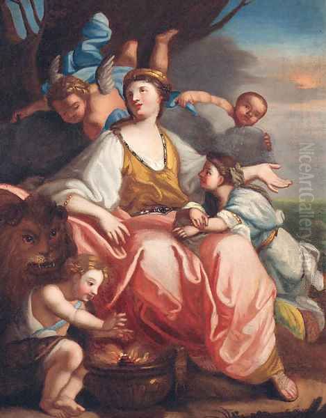 A personification of choler - one of the four temperaments Oil Painting by Jacob de Wit